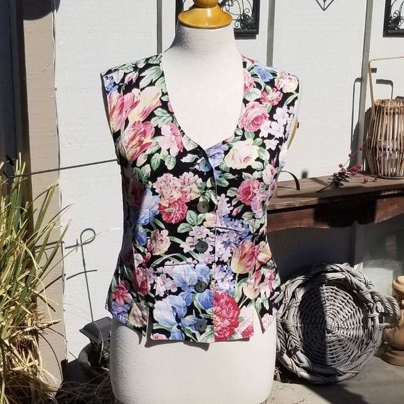 Vintage Floral Vest - Picture 1 of 6
